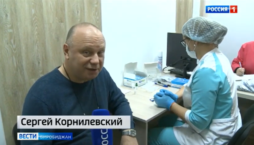 Сергей Корнилевский в репортаже «Россия 1» о тестировании на ВИЧ / Скриншот с YouTube-канала Корнилевского.