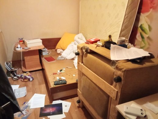 Квартира Надежды Беловой после обыска / Фото: Надежда Белова, «Слово защите»